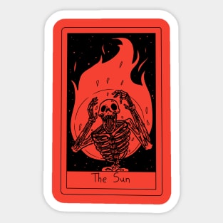 skeleton on fire Sticker